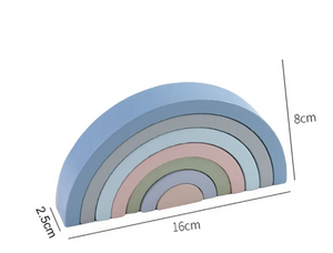 Arcoíris de apilamiento creativo y educativo