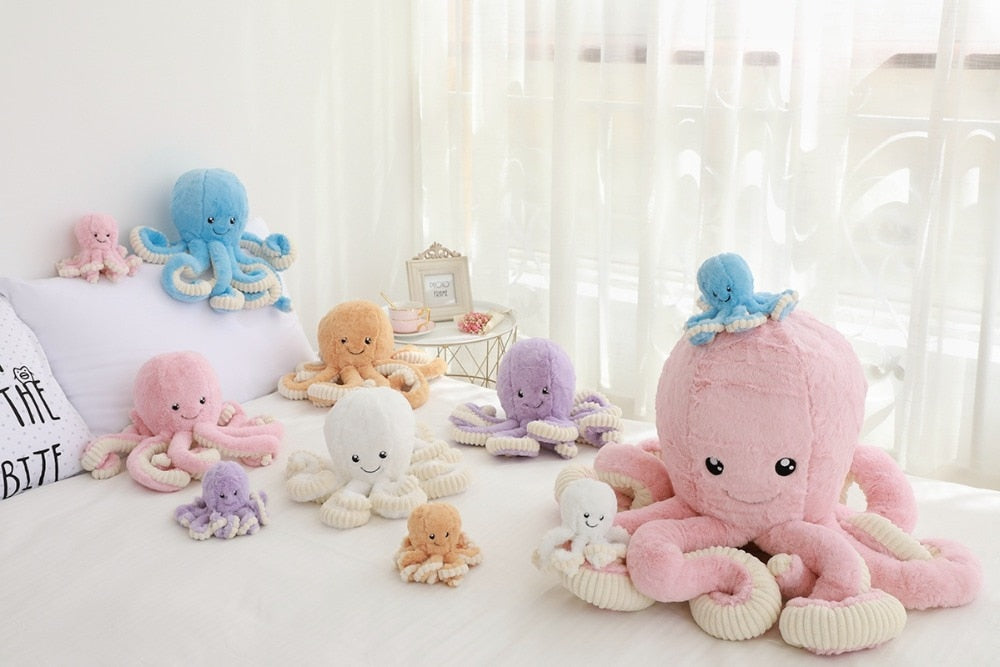 Muñecos de peluche de pulpo adorable