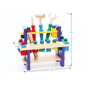 Caja de Herramientas de madera Montessori. Juego de simulación carpintería