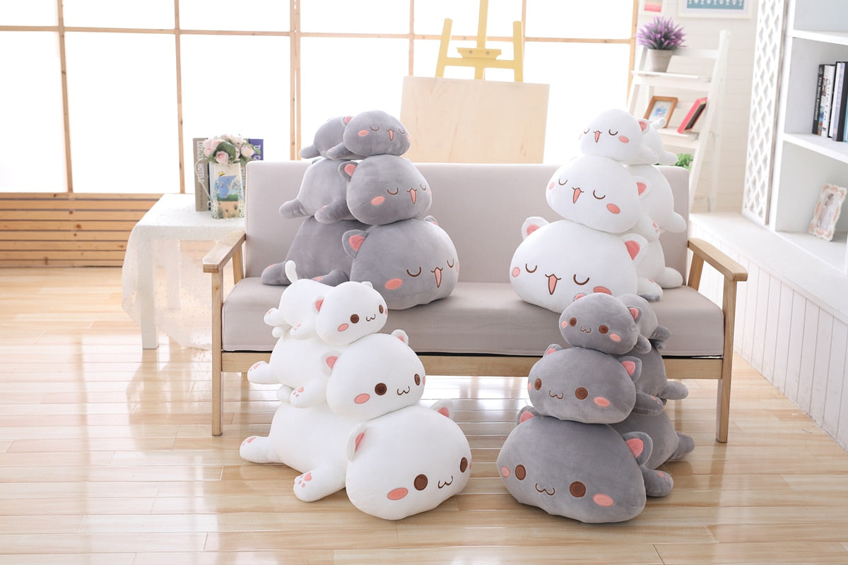 Muñecos de peluche Kawaii de gato tumbado 35-65cm