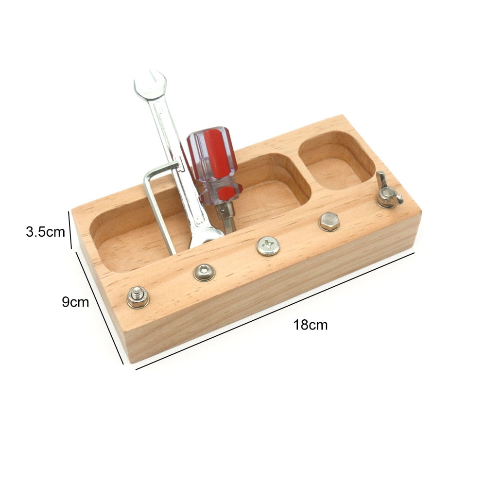 Tablero multiusos de madera Montessori