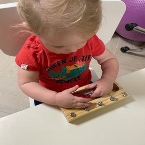 Tablero multiusos de madera Montessori