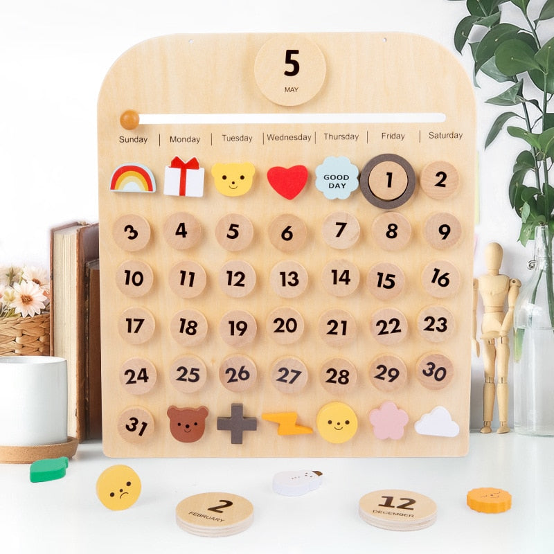 Calendario de aprendizaje Montessori