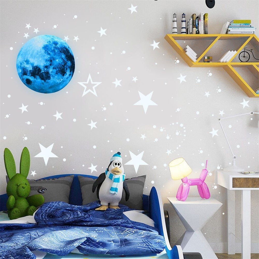 Pegatinas de pared de estrellas luminosas para habitación, 435 piezas