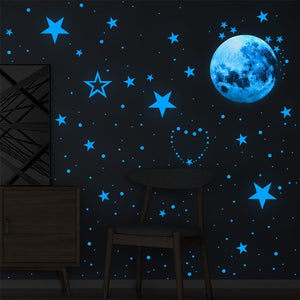 Pegatinas de pared de estrellas luminosas para habitación, 435 piezas