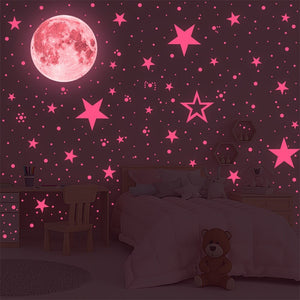 Pegatinas de pared de estrellas luminosas para habitación, 435 piezas