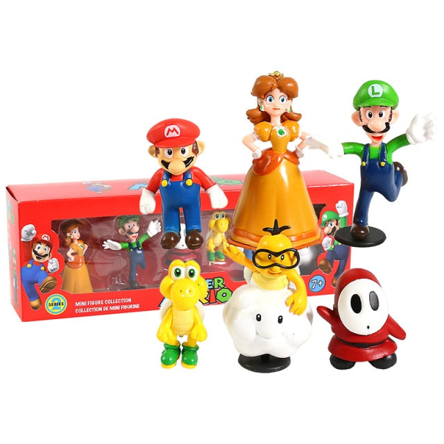 Figuras de Super Mario 6uds/set