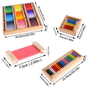 Caja de madera Montessori de aprendizaje de color