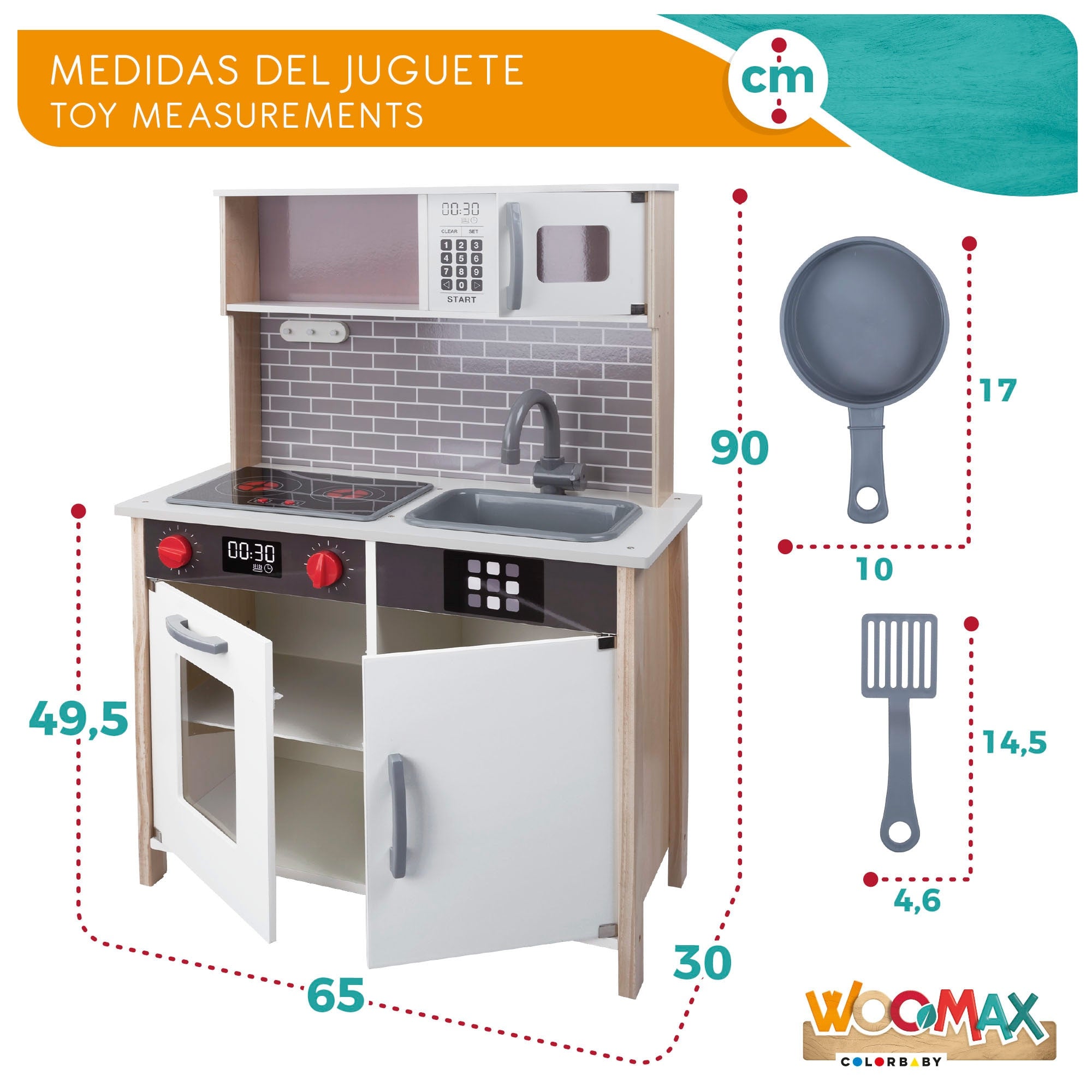 Cocina de madera con luz y sonido WOOMAX