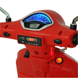 Moto Vespa Roja Eléctrica para Niños